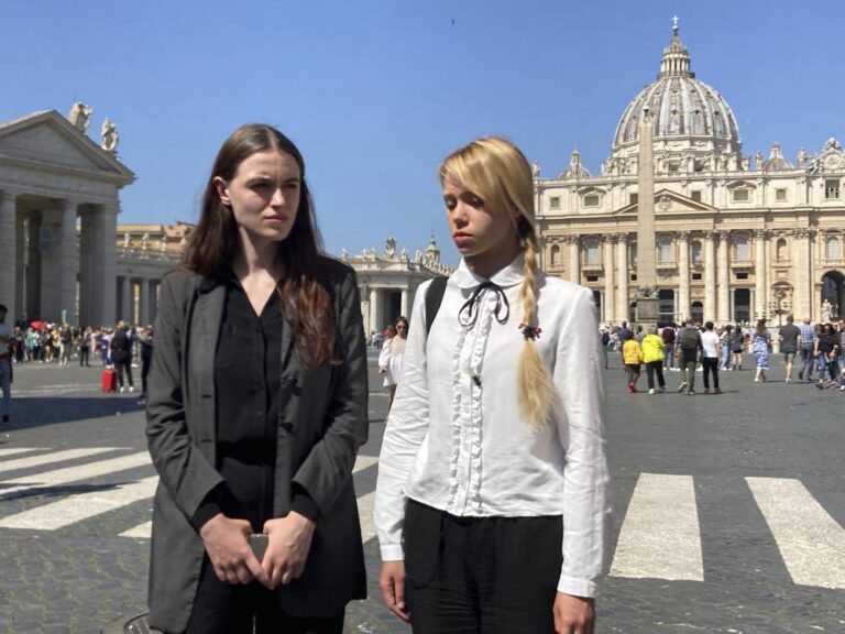 ‘Please don’t let them die’: Wives of Mariupol defenders tell Pope
