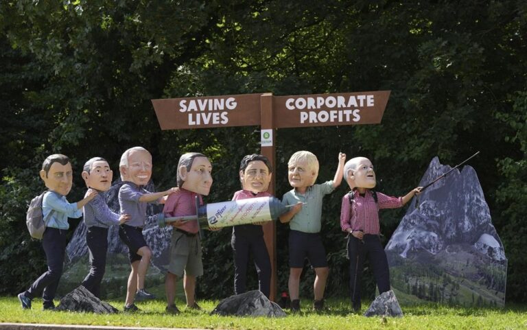 ‘Stop financing wars’: Protesters at G7 demand concrete action