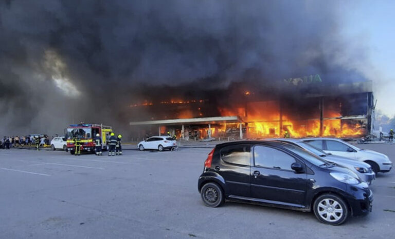 Russian missiles rain down on crowded shopping mall in central Ukraine: officials