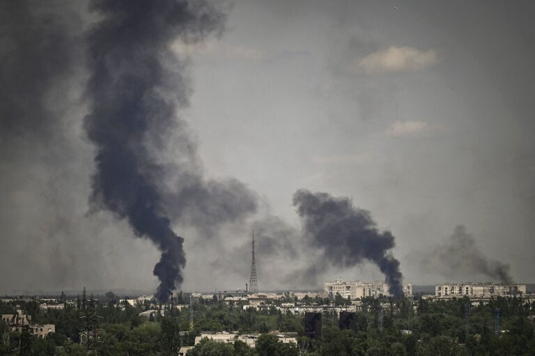 Just 20% of key Donbas city remains in Ukrainian control, official says