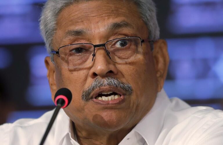 Human rights group requests immediate arrest of ex-Sri Lankan president in Singapore