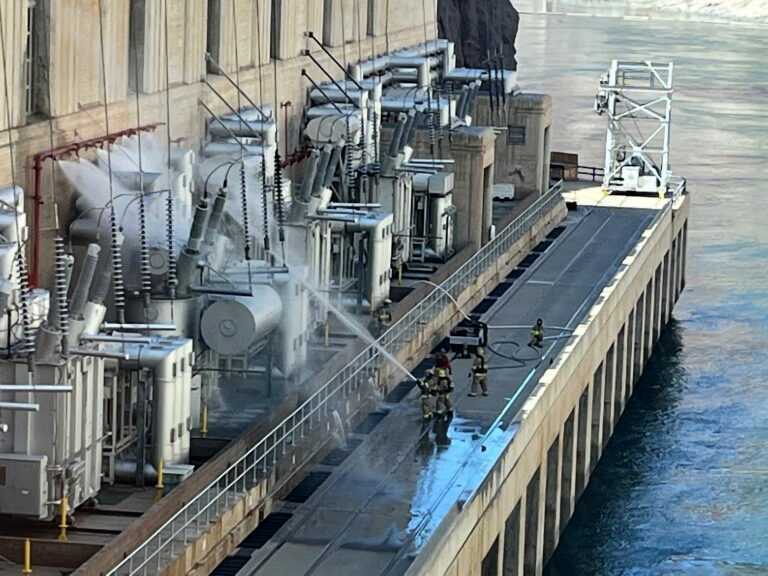 Hoover Dam transformer explodes, sparks brief fire but no injuries