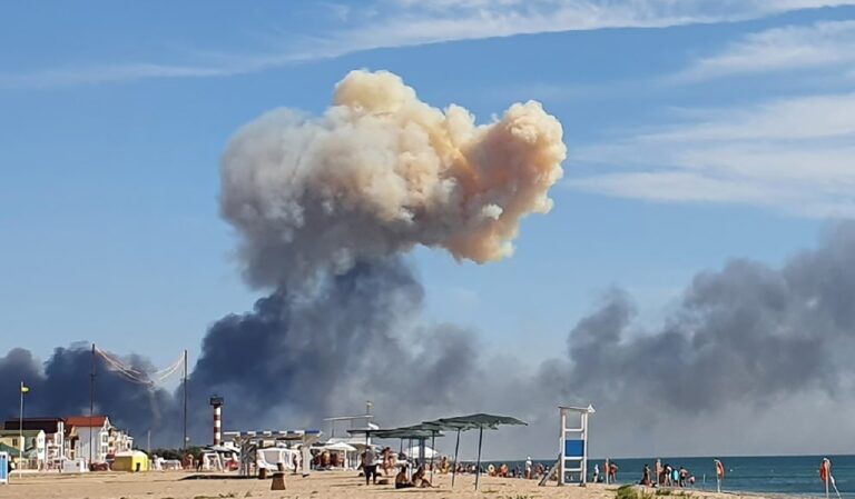 Explosions at Russian air base spark debate over whether it was Ukrainian attack