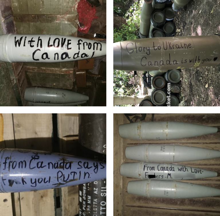 ‘From Canada with love’: Canadians are paying to write messages on Ukrainian rockets