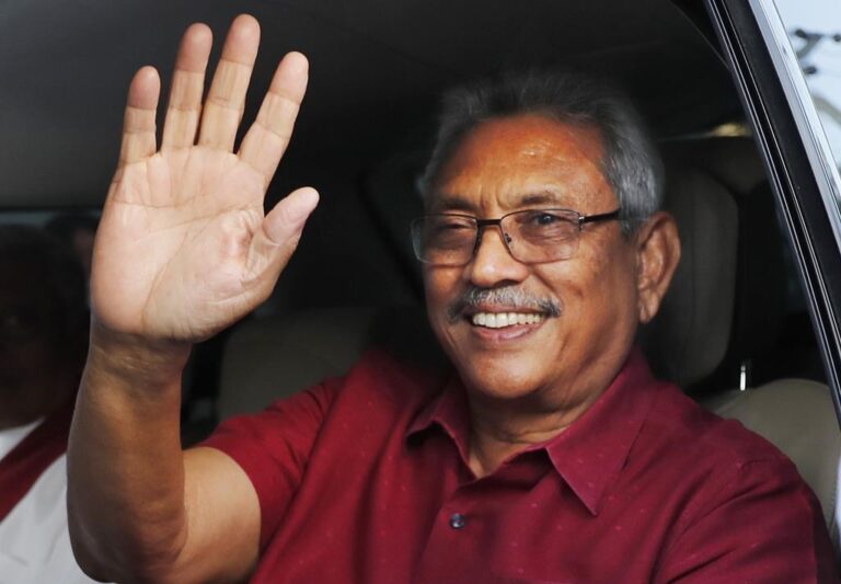 Former Sri Lankan president returns home after fleeing country in July