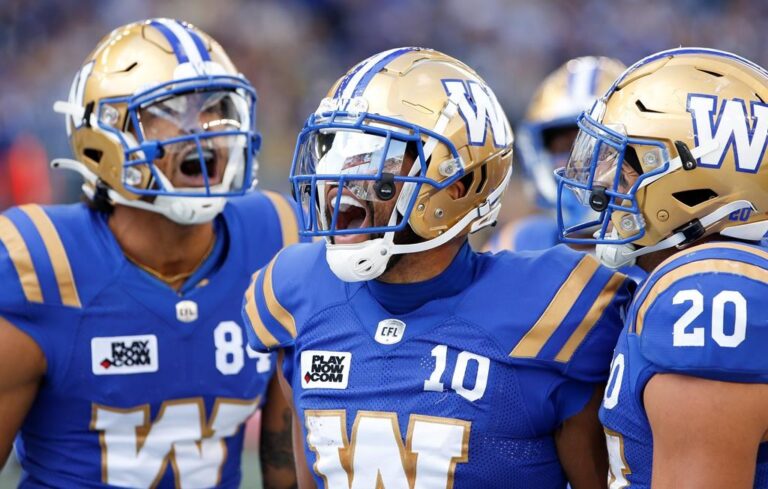 Blue Bombers pick Roughriders apart in one sided Banjo Bowl