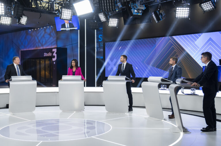 Quebec election: sparks fly in leaders’ debate over COVID-19 measures, environment