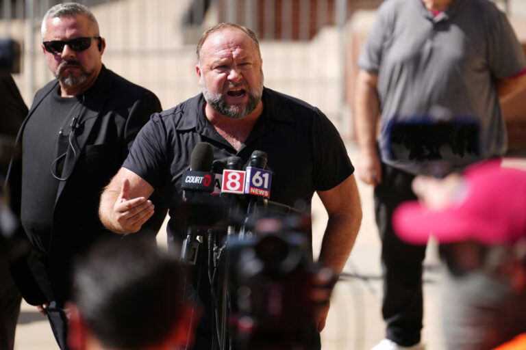 Alex Jones says he’s ‘done saying sorry’ for Sandy Hook lies in courtroom outburst