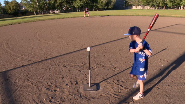 Saskatchewan boy with three open heart surgeries throws out first pitch at Blue Jays game