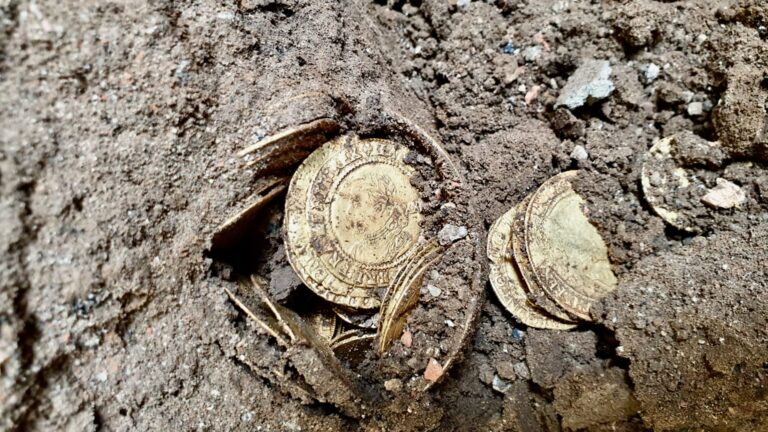 ‘One hell of a piggybank’: Couple finds cache of 400-year-old coins under kitchen