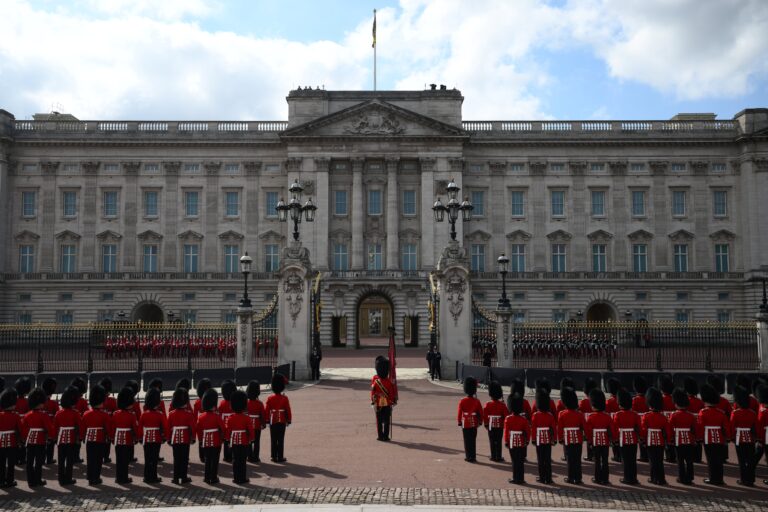 Queen Elizabeth’s coffin leaves Buckingham Palace as crowds gather to watch procession