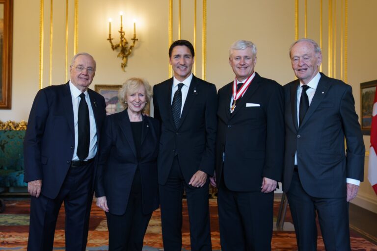 Former PM Stephen Harper invested into Order of Canada in London