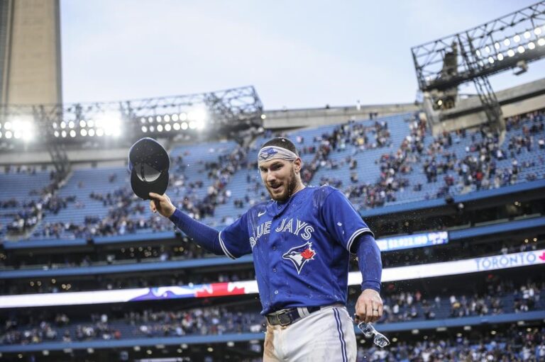 Jansen a triple short of the cycle in Jays win