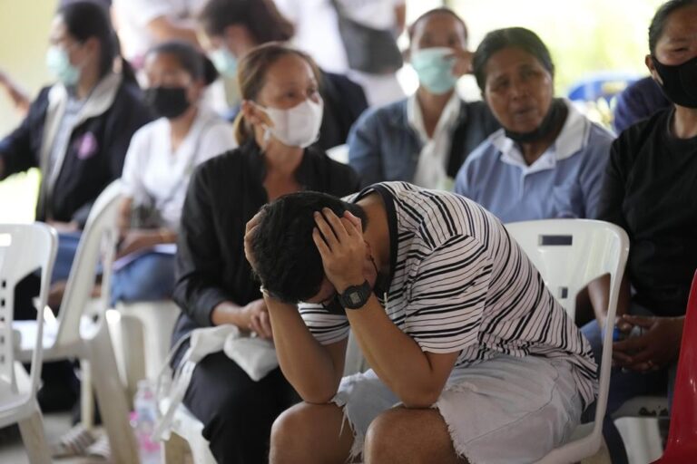 Thailand shooting: Mourners pray at temple filled by children’s keepsakes