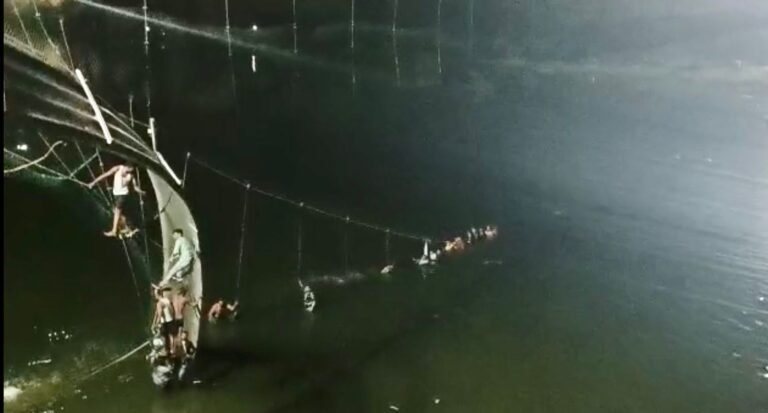 At least 80 dead after suspension bridge collapses in India’s Gujarat