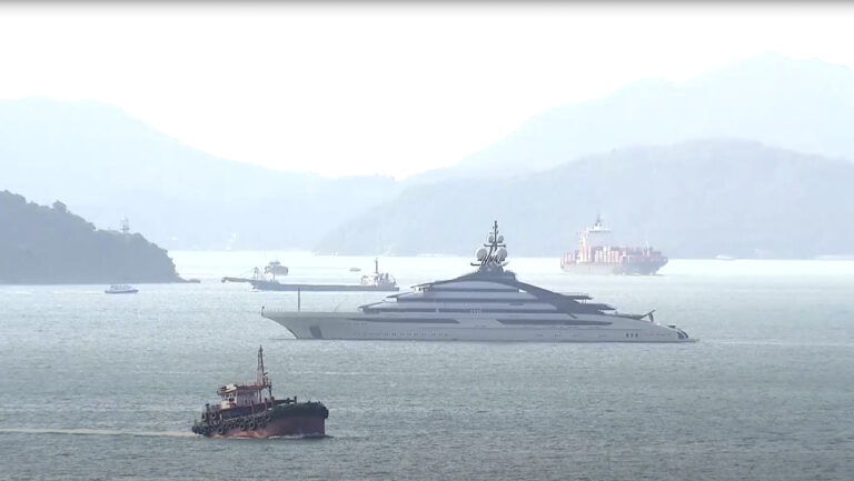 Superyacht connected to sanctioned Russian tycoon docks in Hong Kong