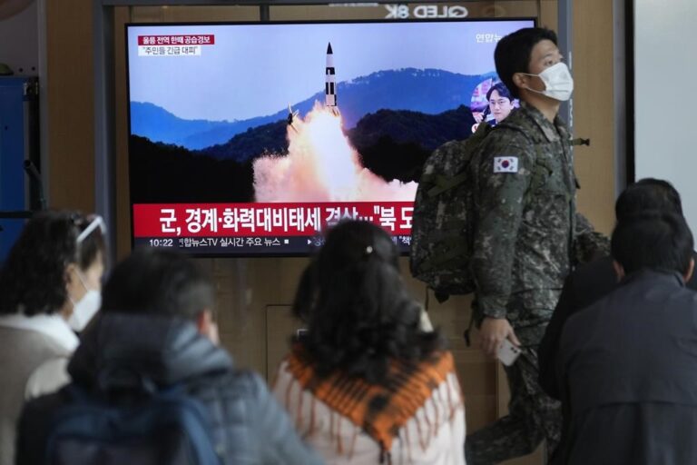 North Korea launches ballistic missile over Japan, prompting warnings to seek shelter