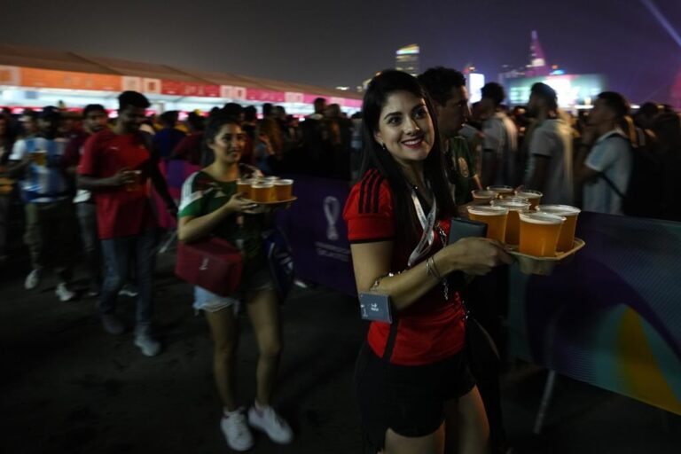 World Cup chaos: Qatar riot police push back crowds at fan zone