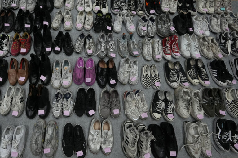 Hundreds of lost shoes await owners after deadly crowd crush in South Korea