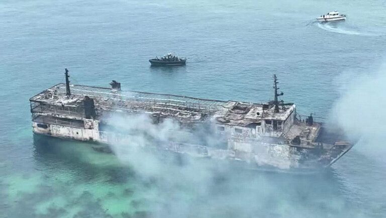 At least 5 dead, more than 80 missing in Philippines passenger ferry fire